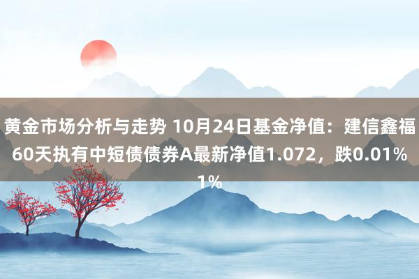 黄金市场分析与走势 10月24日基金净值：建信鑫福60天执有中短债债券A最新净值1.072，跌0.01%