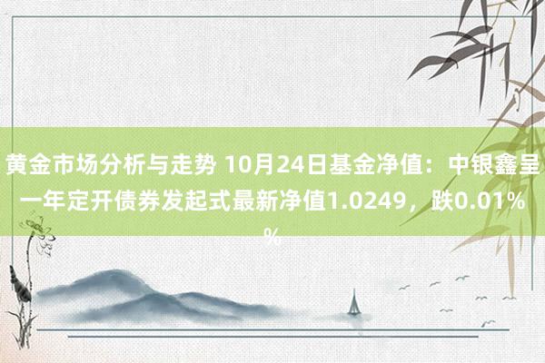 黄金市场分析与走势 10月24日基金净值：中银鑫呈一年定开债券发起式最新净值1.0249，跌0.01%