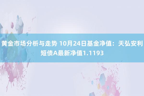 黄金市场分析与走势 10月24日基金净值：天弘安利短债A最新净值1.1193