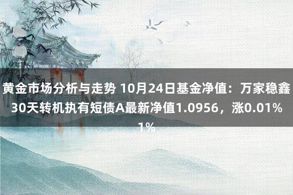 黄金市场分析与走势 10月24日基金净值：万家稳鑫30天转机执有短债A最新净值1.0956，涨0.01%