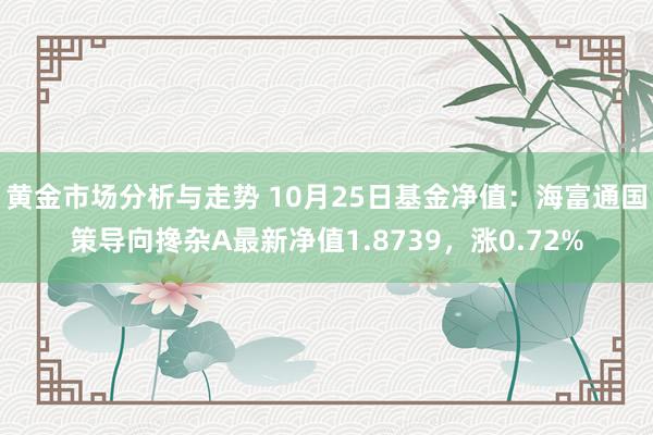 黄金市场分析与走势 10月25日基金净值：海富通国策导向搀杂A最新净值1.8739，涨0.72%