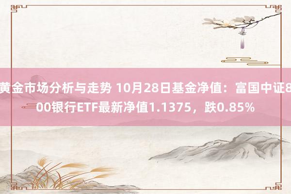 黄金市场分析与走势 10月28日基金净值：富国中证800银行ETF最新净值1.1375，跌0.85%