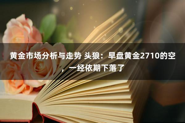 黄金市场分析与走势 头狼：早盘黄金2710的空，一经依期下落了