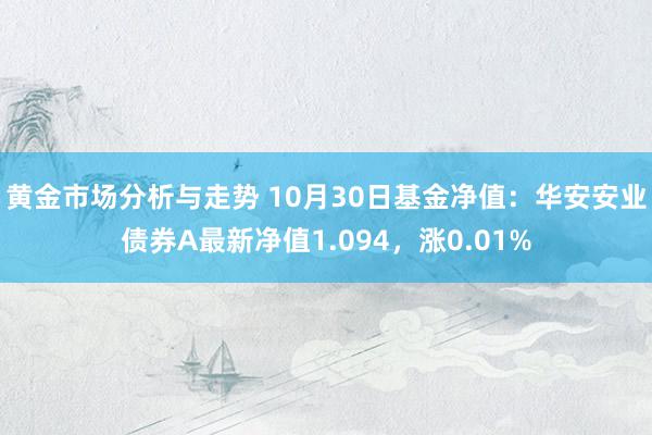 黄金市场分析与走势 10月30日基金净值：华安安业债券A最新净值1.094，涨0.01%