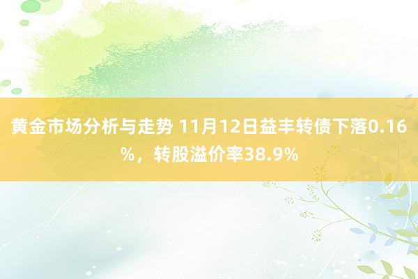 黄金市场分析与走势 11月12日益丰转债下落0.16%，转股溢价率38.9%