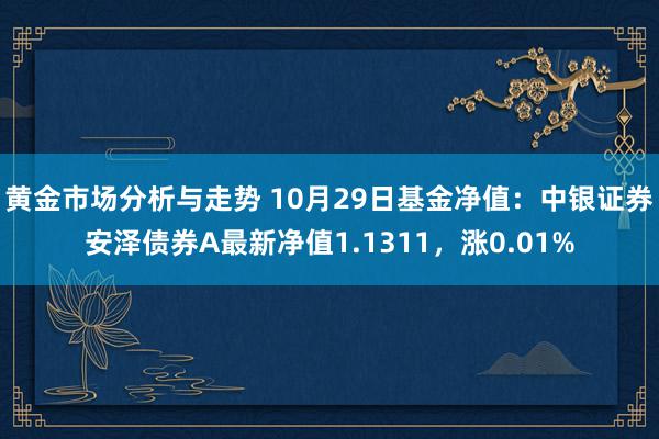 黄金市场分析与走势 10月29日基金净值：中银证券安泽债券A最新净值1.1311，涨0.01%