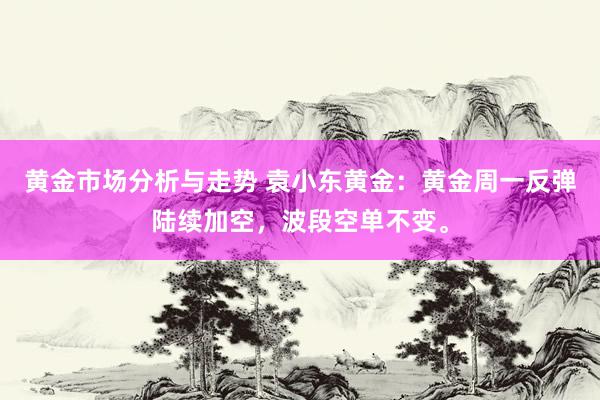 黄金市场分析与走势 袁小东黄金：黄金周一反弹陆续加空，波段空单不变。