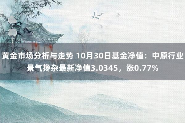 黄金市场分析与走势 10月30日基金净值：中原行业景气搀杂最新净值3.0345，涨0.77%