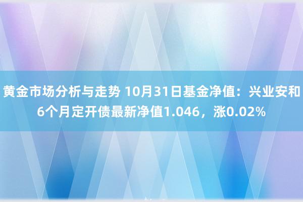 黄金市场分析与走势 10月31日基金净值：兴业安和6个月定开债最新净值1.046，涨0.02%