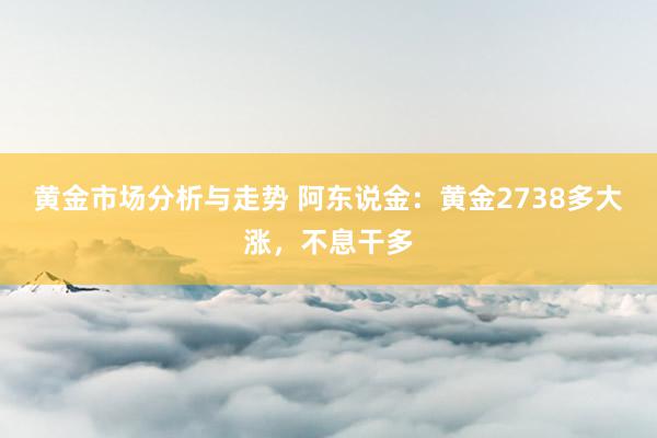 黄金市场分析与走势 阿东说金：黄金2738多大涨，不息干多