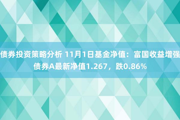 债券投资策略分析 11月1日基金净值：富国收益增强债券A最新净值1.267，跌0.86%