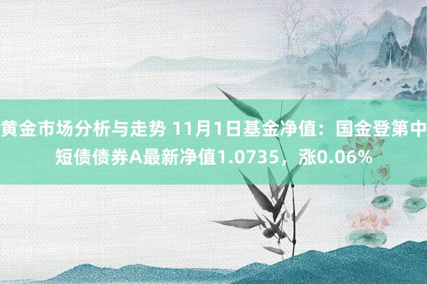 黄金市场分析与走势 11月1日基金净值：国金登第中短债债券A最新净值1.0735，涨0.06%