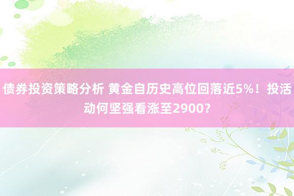 债券投资策略分析 黄金自历史高位回落近5%！投活动何坚强看涨至2900？