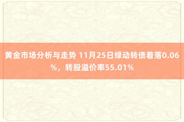 黄金市场分析与走势 11月25日绿动转债着落0.06%，转股溢价率55.01%