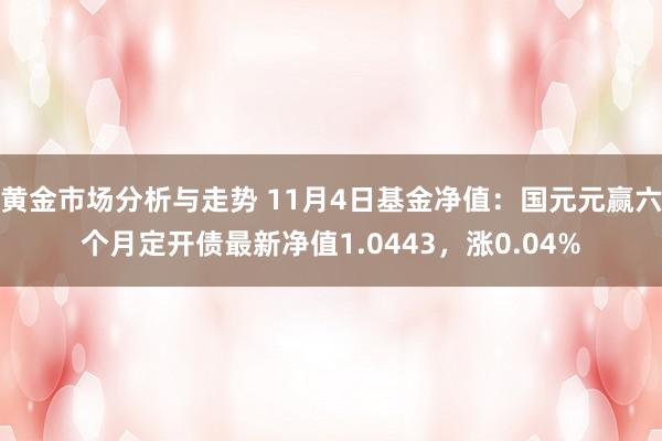 黄金市场分析与走势 11月4日基金净值：国元元赢六个月定开债最新净值1.0443，涨0.04%