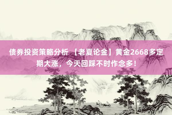 债券投资策略分析 【老夏论金】黄金2668多定期大涨，今天回踩不时作念多！