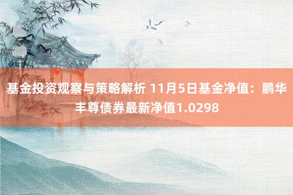 基金投资观察与策略解析 11月5日基金净值：鹏华丰尊债券最新净值1.0298