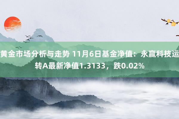 黄金市场分析与走势 11月6日基金净值：永赢科技运转A最新净值1.3133，跌0.02%