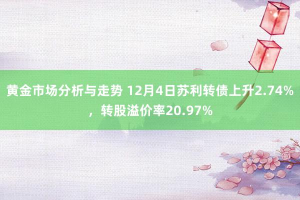 黄金市场分析与走势 12月4日苏利转债上升2.74%，转股溢价率20.97%