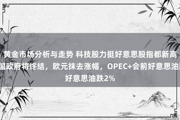 黄金市场分析与走势 科技股力挺好意思股指都新高，法国政府将终结，欧元抹去涨幅，OPEC+会前好意思油跌2%