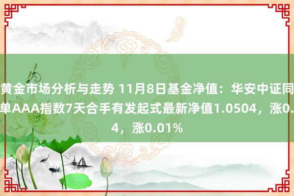 黄金市场分析与走势 11月8日基金净值：华安中证同行存单AAA指数7天合手有发起式最新净值1.0504，涨0.01%