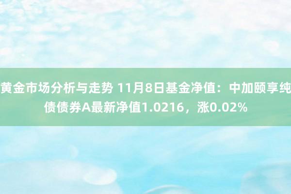 黄金市场分析与走势 11月8日基金净值：中加颐享纯债债券A最新净值1.0216，涨0.02%