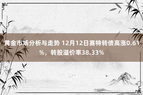 黄金市场分析与走势 12月12日赛特转债高涨0.61%，转股溢价率38.33%