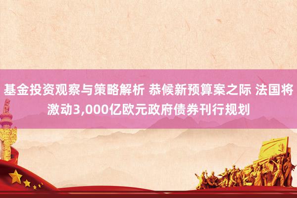 基金投资观察与策略解析 恭候新预算案之际 法国将激动3,000亿欧元政府债券刊行规划