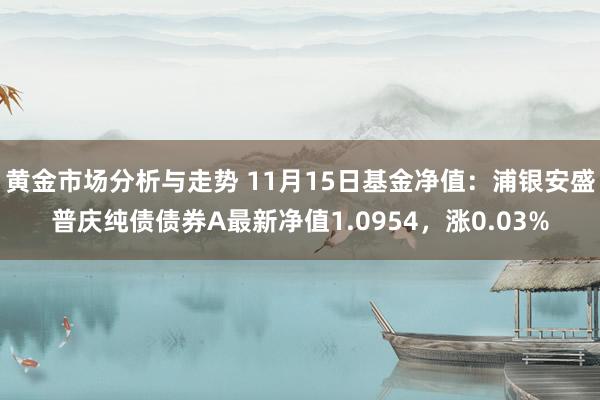 黄金市场分析与走势 11月15日基金净值：浦银安盛普庆纯债债券A最新净值1.0954，涨0.03%