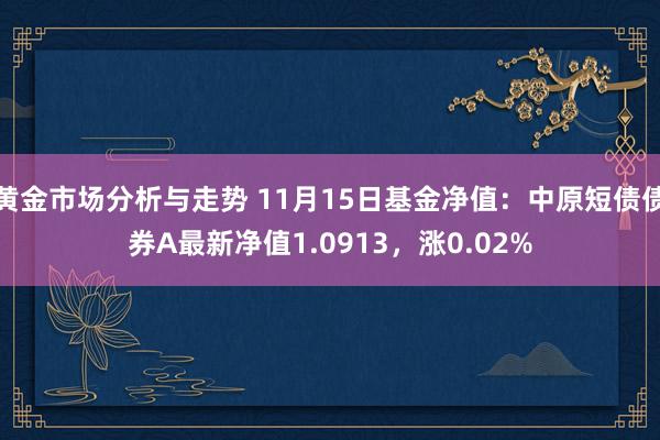 黄金市场分析与走势 11月15日基金净值：中原短债债券A最新净值1.0913，涨0.02%