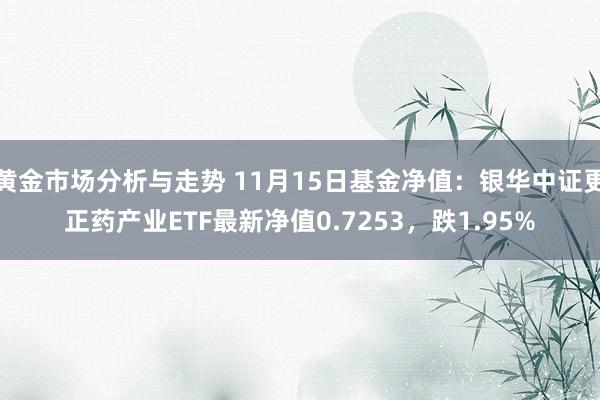 黄金市场分析与走势 11月15日基金净值：银华中证更正药产业ETF最新净值0.7253，跌1.95%