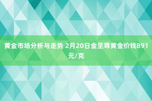 黄金市场分析与走势 2月20日金至尊黄金价钱891元/克