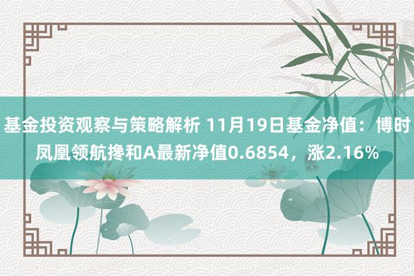 基金投资观察与策略解析 11月19日基金净值：博时凤凰领航搀和A最新净值0.6854，涨2.16%