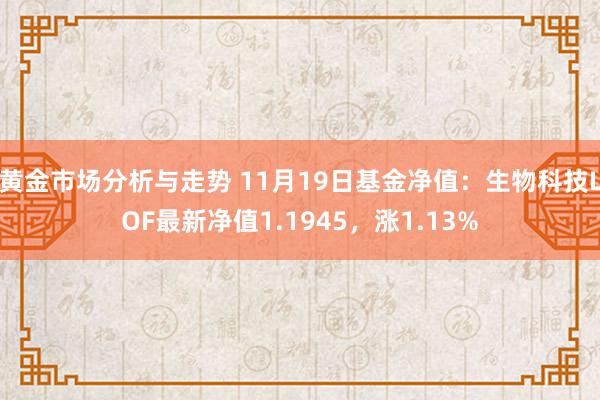 黄金市场分析与走势 11月19日基金净值：生物科技LOF最新净值1.1945，涨1.13%