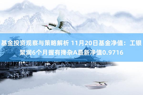 基金投资观察与策略解析 11月20日基金净值：工银聚润6个月握有搀杂A最新净值0.9716