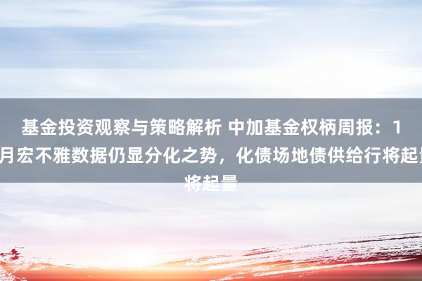 基金投资观察与策略解析 中加基金权柄周报：10月宏不雅数据仍显分化之势，化债场地债供给行将起量