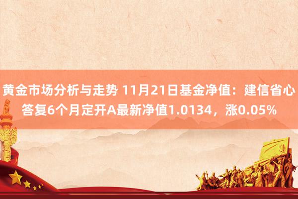 黄金市场分析与走势 11月21日基金净值：建信省心答复6个月定开A最新净值1.0134，涨0.05%