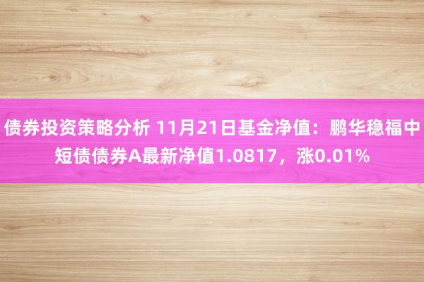 债券投资策略分析 11月21日基金净值：鹏华稳福中短债债券A最新净值1.0817，涨0.01%