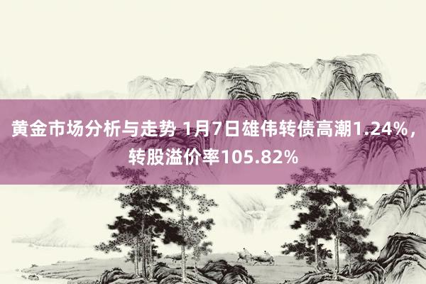 黄金市场分析与走势 1月7日雄伟转债高潮1.24%，转股溢价率105.82%