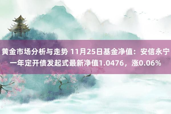 黄金市场分析与走势 11月25日基金净值：安信永宁一年定开债发起式最新净值1.0476，涨0.06%