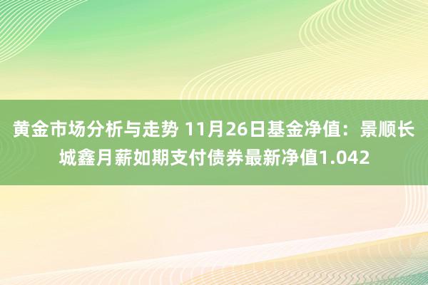 黄金市场分析与走势 11月26日基金净值：景顺长城鑫月薪如期支付债券最新净值1.042